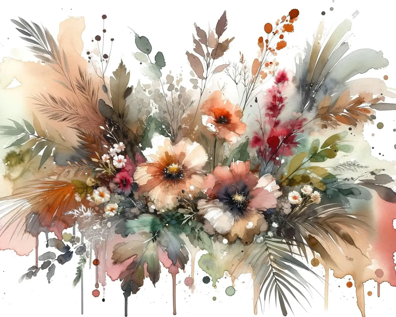 Acquerello Bloom Harmony poster da Chromatic Fusion Studio