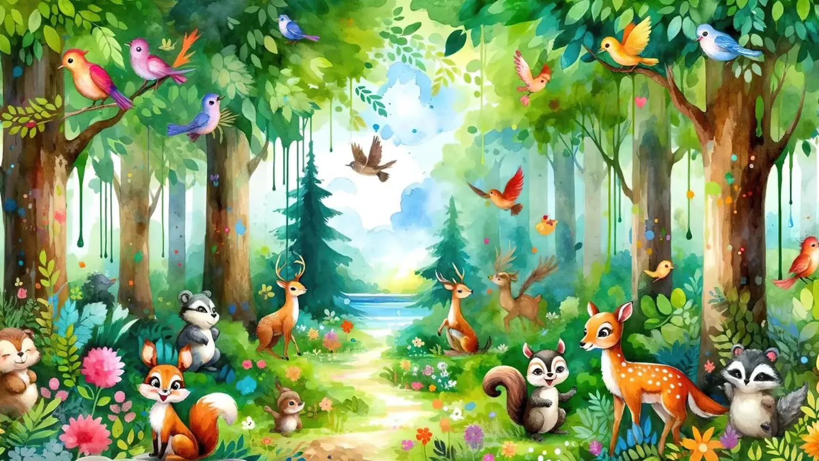 Waldtierfreunde Poster von Chromatic Fusion Studio