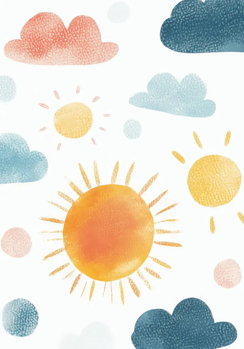 zon wolken lucht blauw oranje canvas met Baklijst van Leonard R Sadler