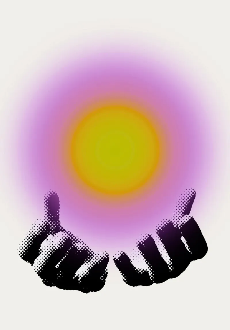 Grasping Light poster con telaio in alluminio da RS LAB STUDIO