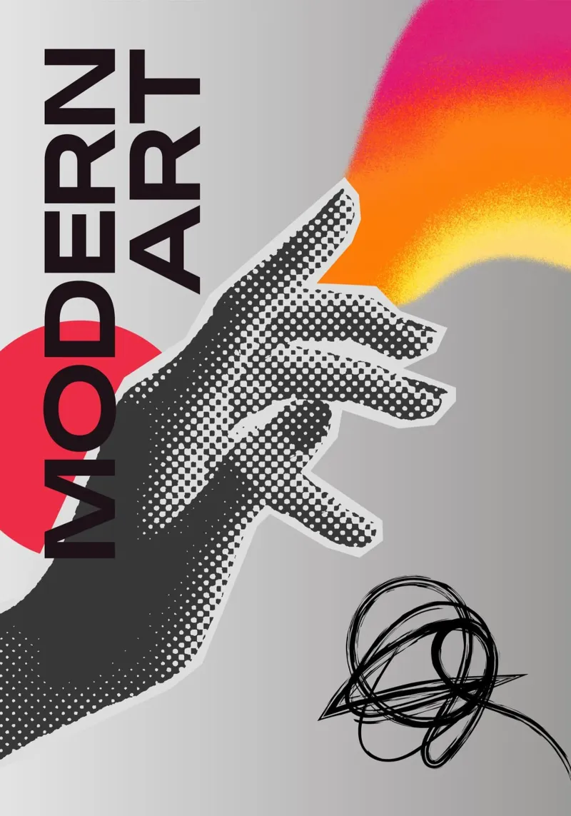 Modern Hand poster con telaio in alluminio da RS LAB STUDIO