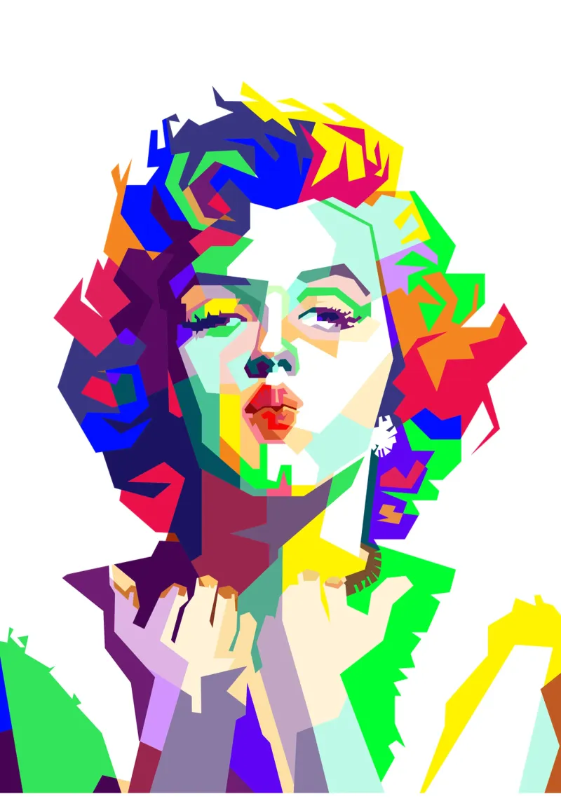 Marilyn Monroe attrice famosa Pop Art poster con telaio in legno da Artkreator