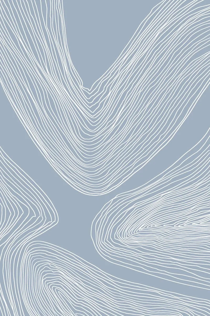 Abstract Contour Line Art canvas with Floater frame by Melloi Art Print