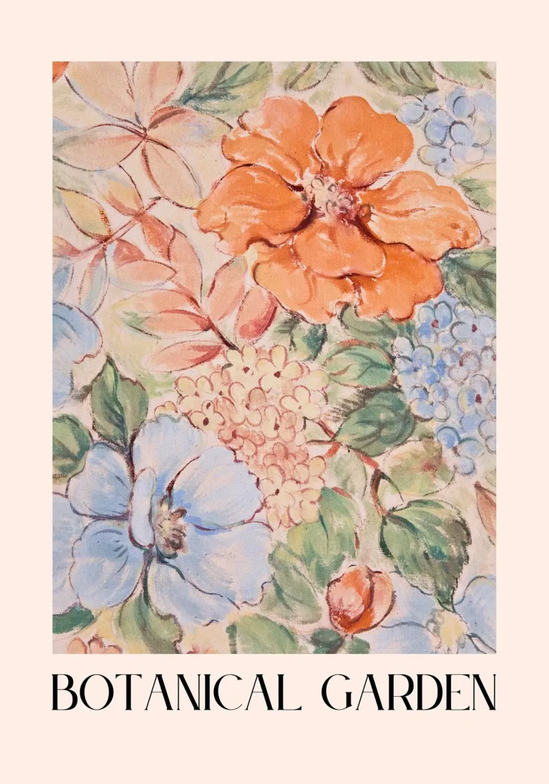 Botanical Garden poster con telaio in legno da RS LAB STUDIO