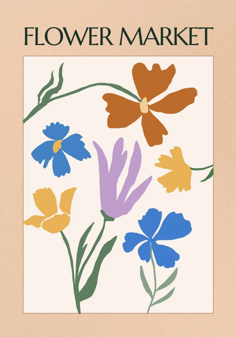 Bloom Theory poster con telaio in legno da RS LAB STUDIO