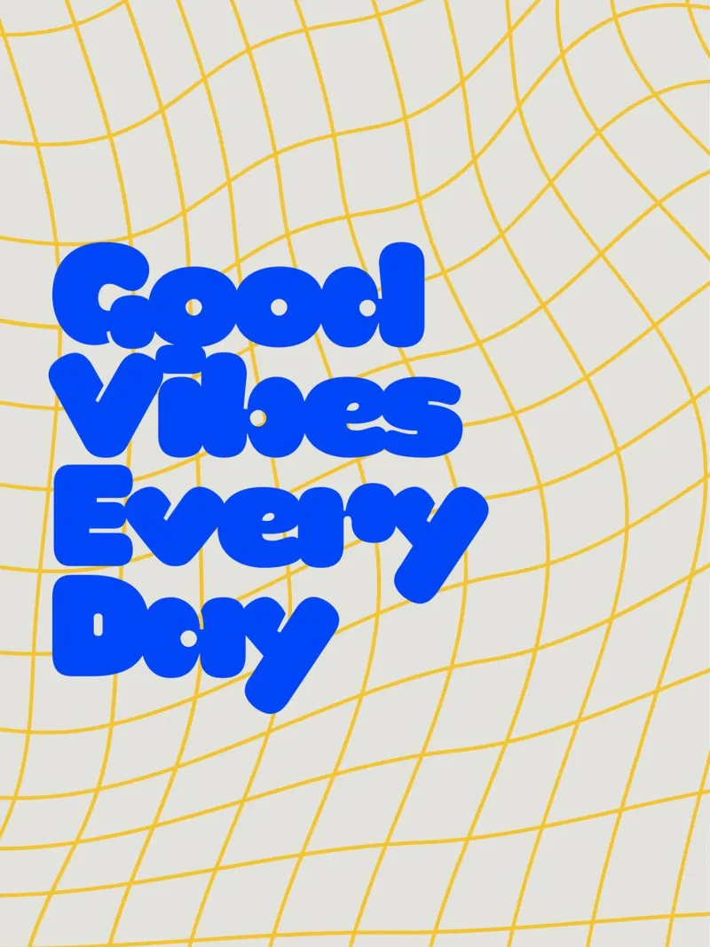 Good Vibes Everyday poster con telaio in legno da Diesdas Ananas Design