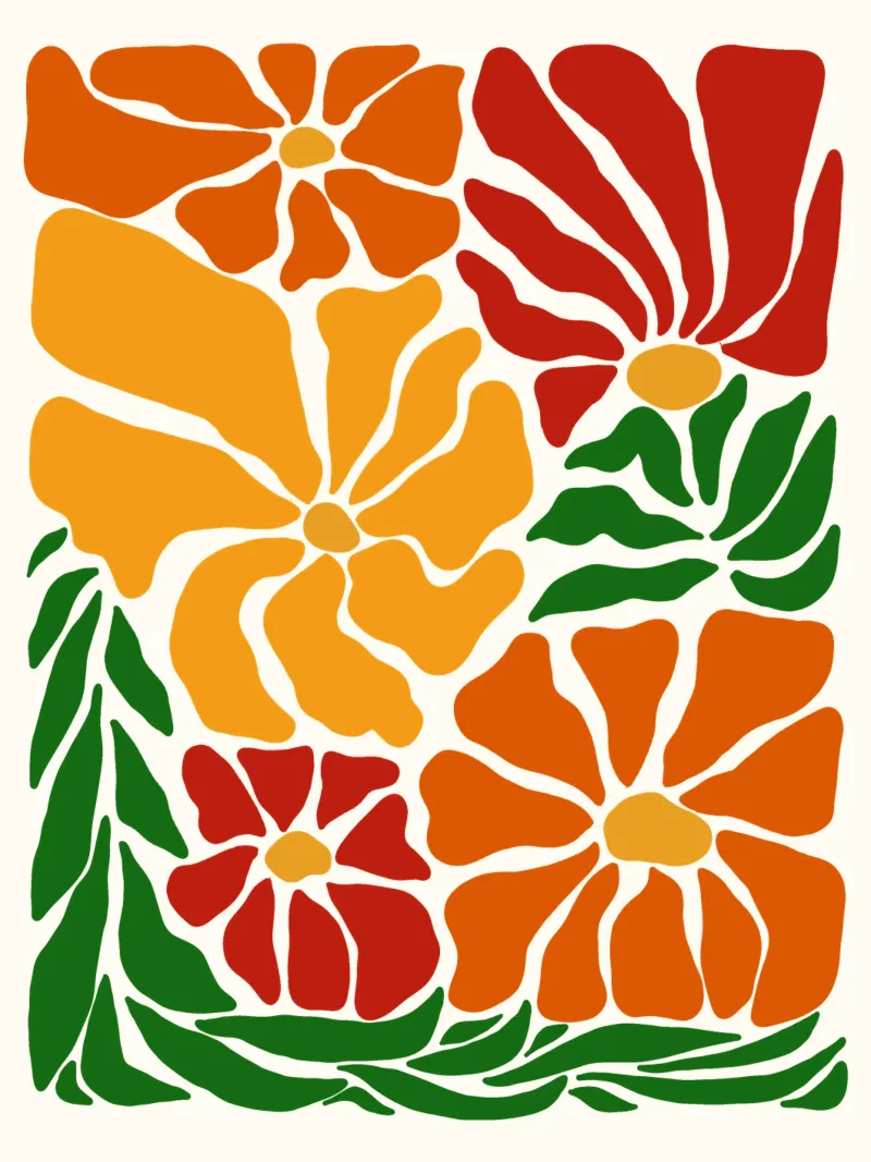 Bloom in May poster con telaio in plastica da TijanaArtStudio88