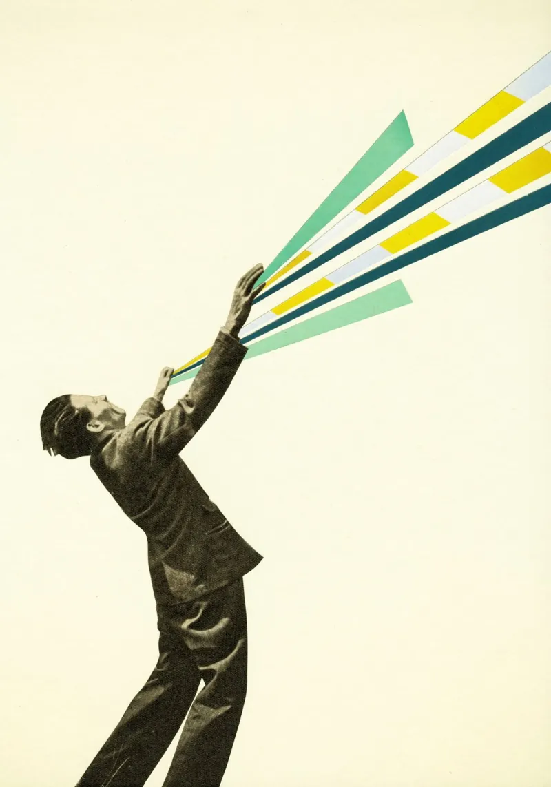 Il potere della magia poster con telaio in plastica da Cassia Beck Collage