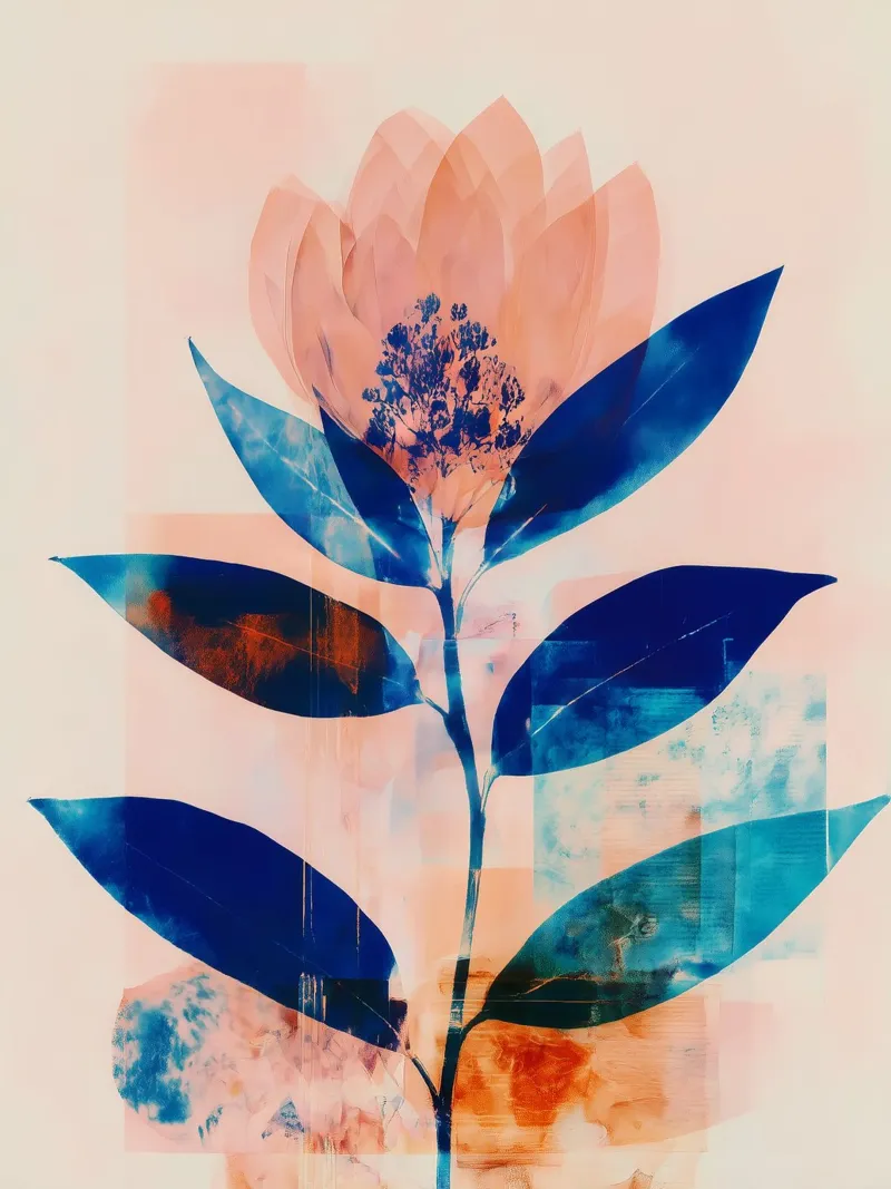 Frequenza dei petali 1 poster con telaio in plastica da Seed & Signal
