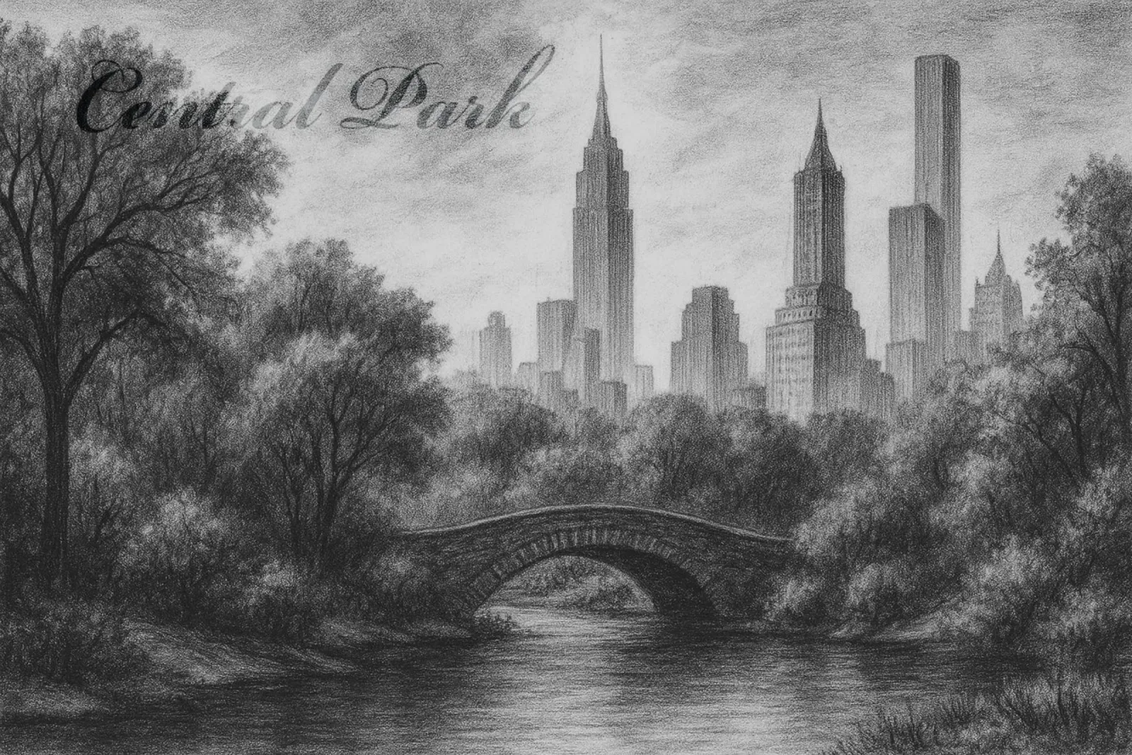 CENTRAL PARK poster da Vintage Van Gogh