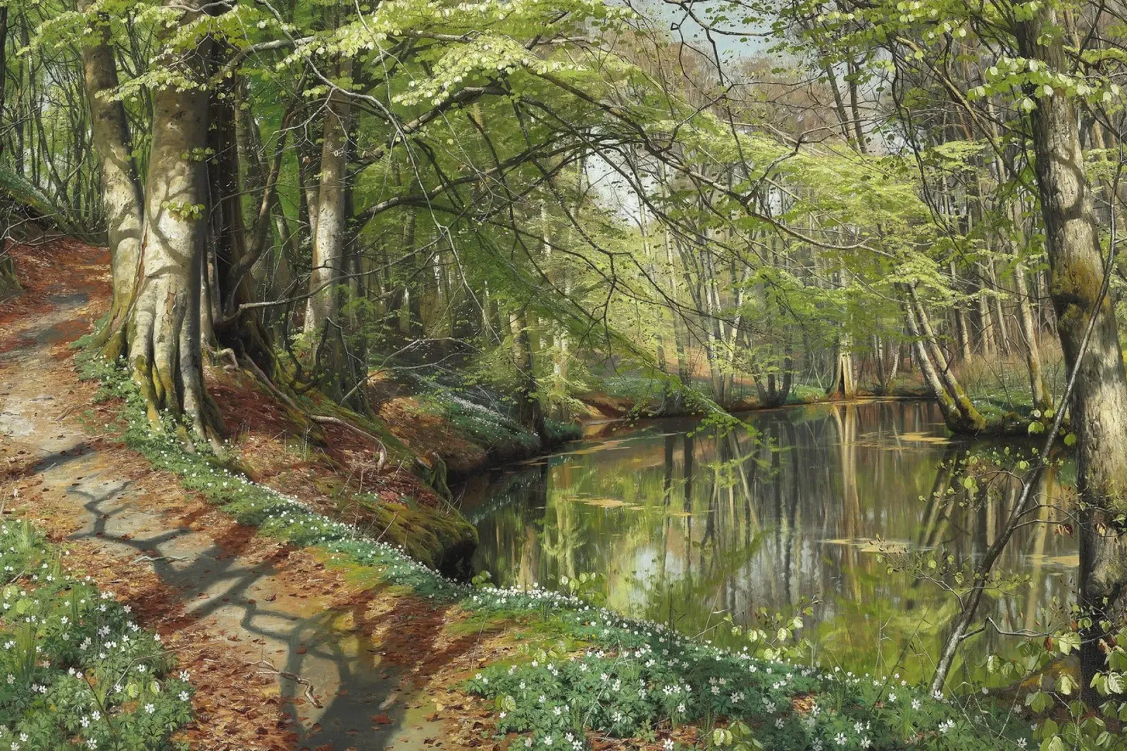 A Spring Day in the Forest poster con telaio in legno da apoloprints