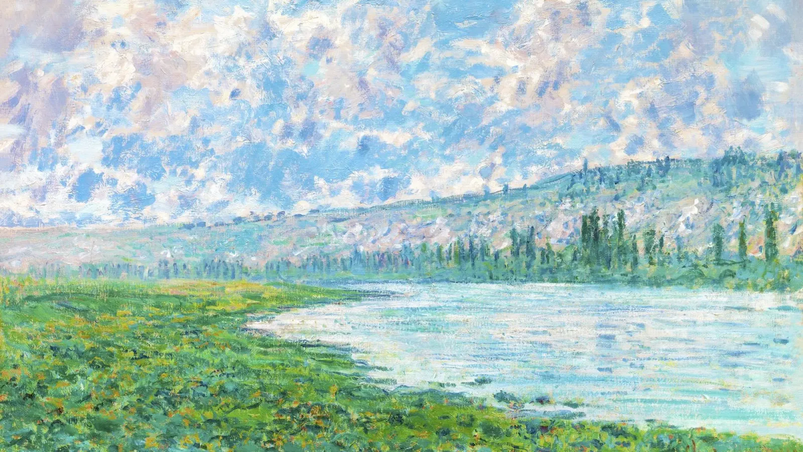 Claude Monet - La Senna a Vétheuil (1880) poster da Venus Art