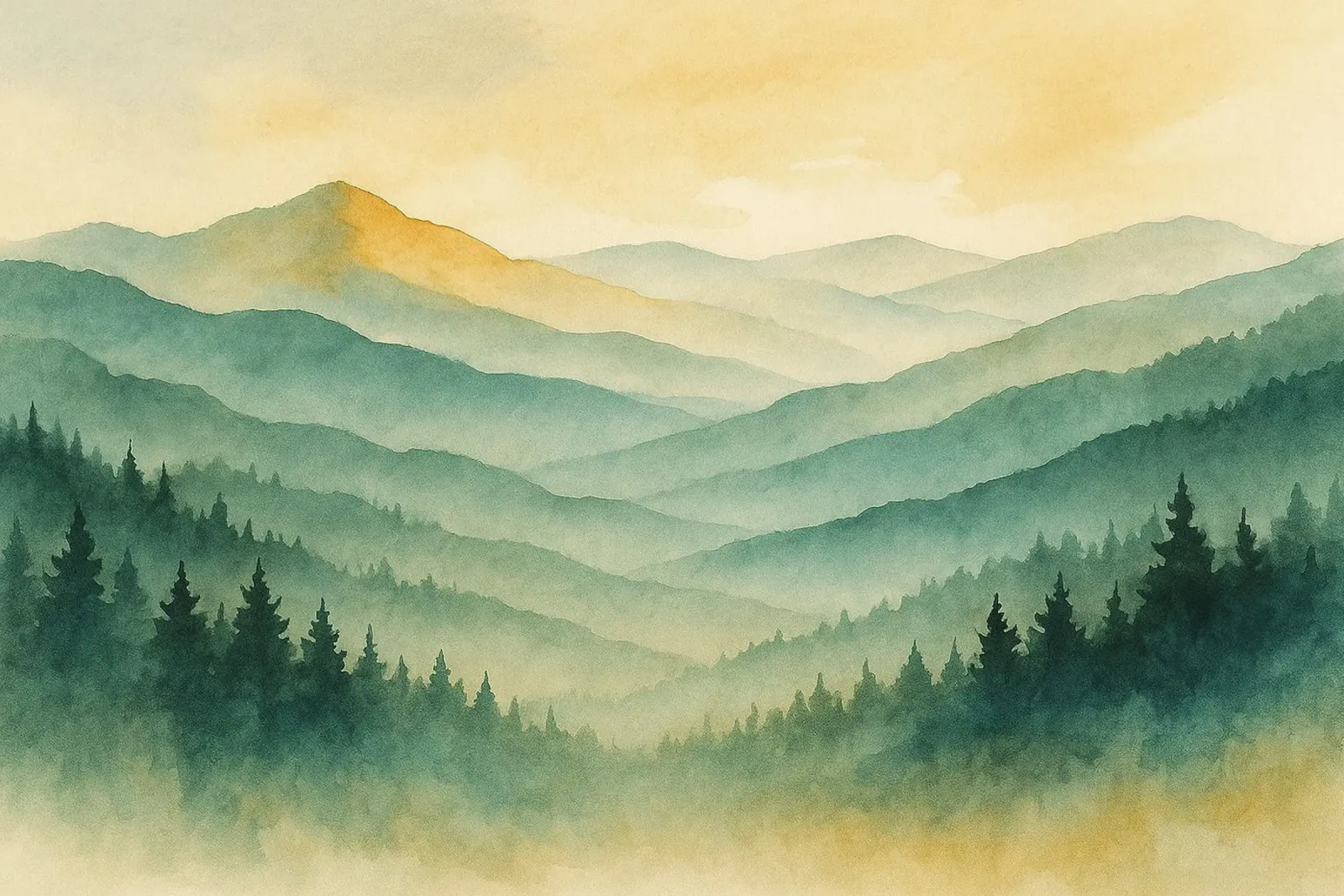 Sereno Pine Horizon poster da Chromatic Fusion Studio