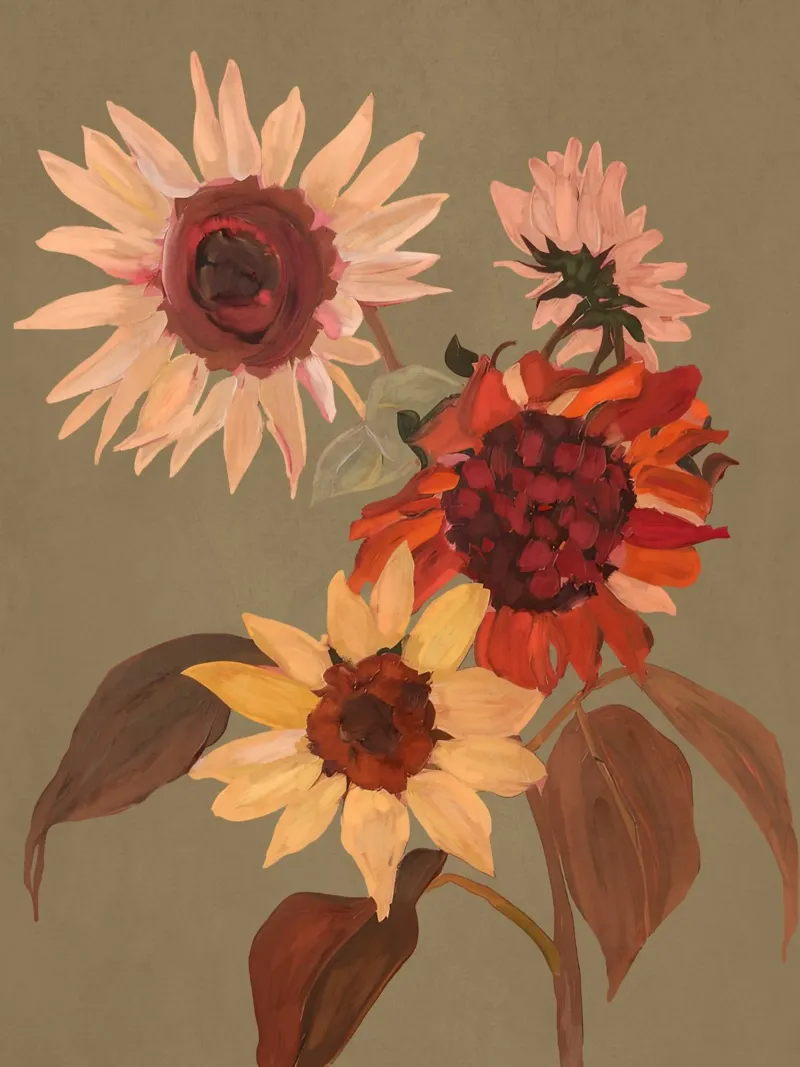 Momento dei girasoli poster con telaio in plastica da ThingDesign