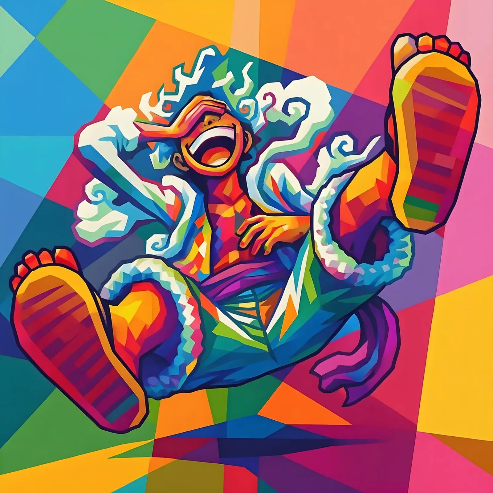 Scimmia d Luffy marcia 5 wpap pellicola backlit da BONANZA