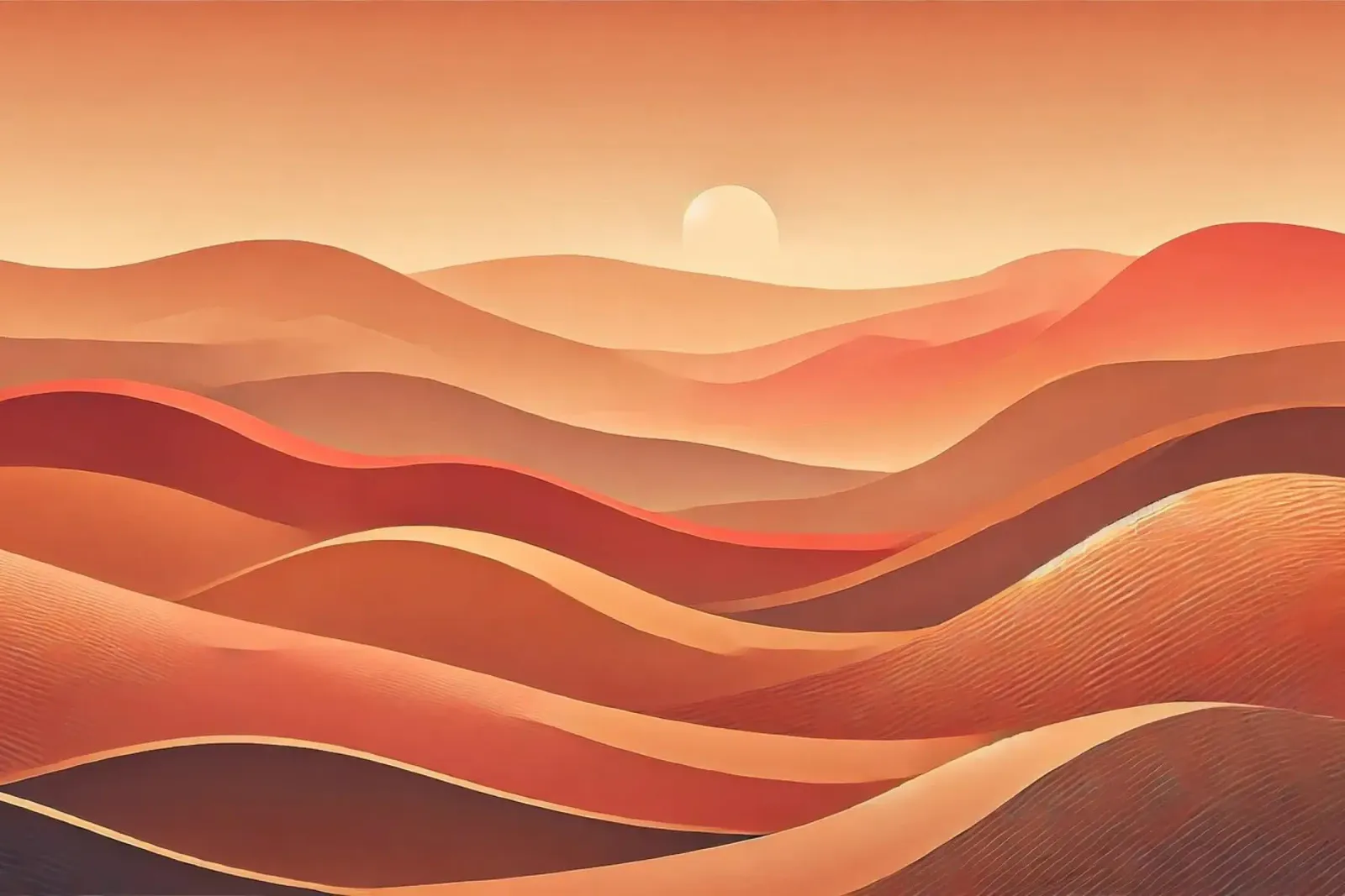 Dune di sabbia illuminate dal sole poster con telaio in legno da Chromatic Fusion Studio
