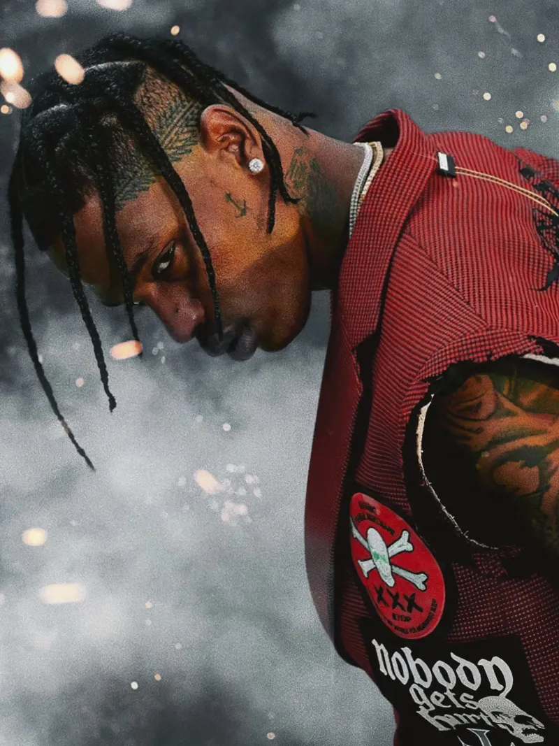 Travis Scott poster con telaio in legno da Musadad Shop