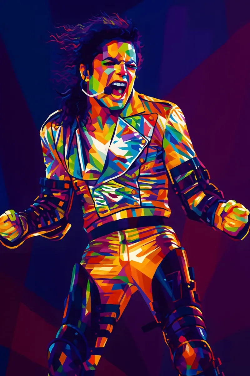 Michael Jackson vocalizzante wpap poster con telaio in legno da BONANZA