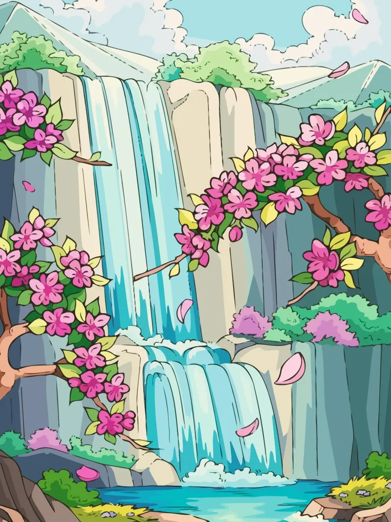 waterfall poster da Dumery Art
