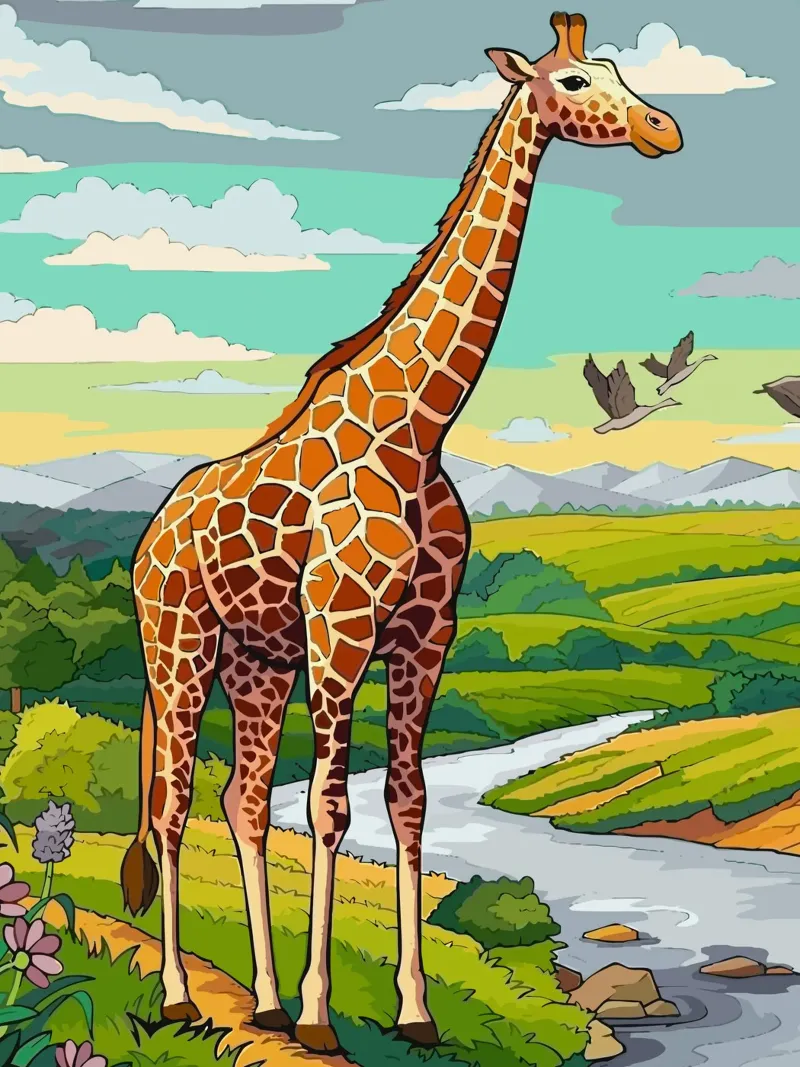 giraffe poster da Dumery Art