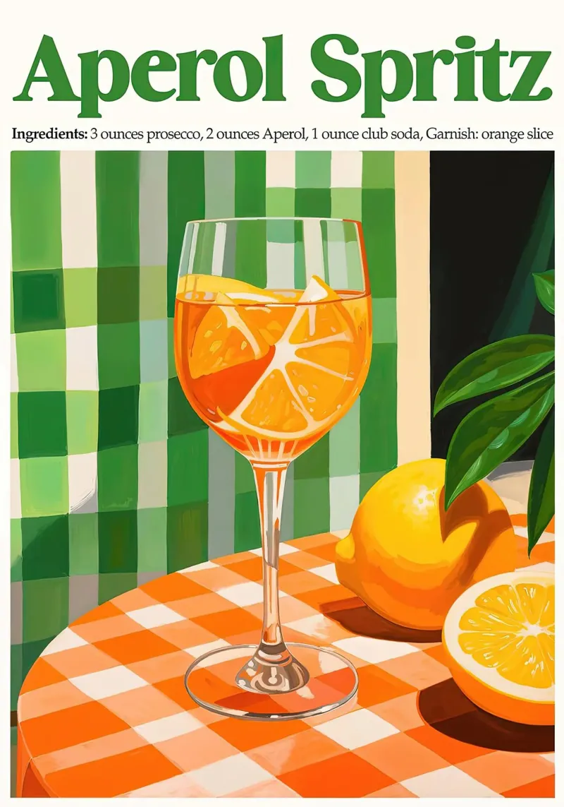 Cucina Aperol Spritz poster da Neeraprint
