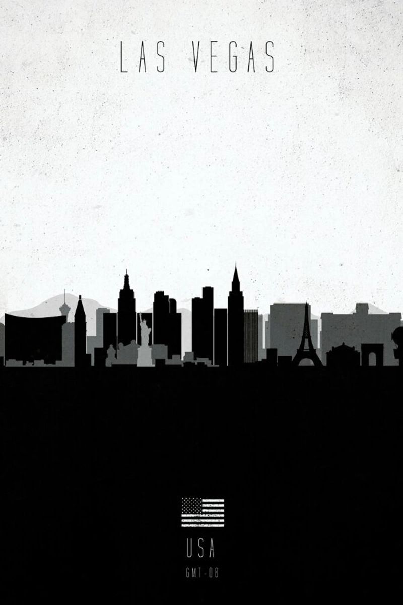 Las Vegas Contemporary Cityscape poster by Calm The Ham