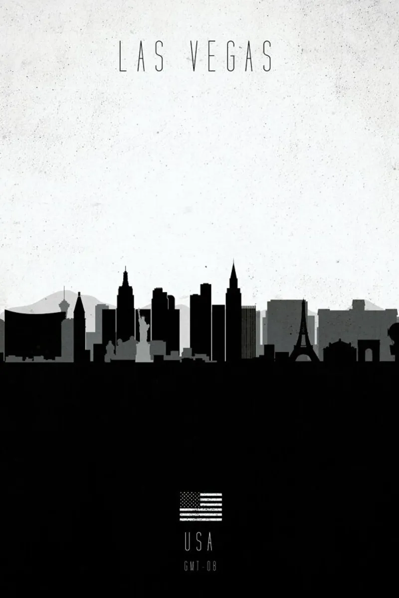 Las Vegas Contemporary Cityscape poster by Calm The Ham