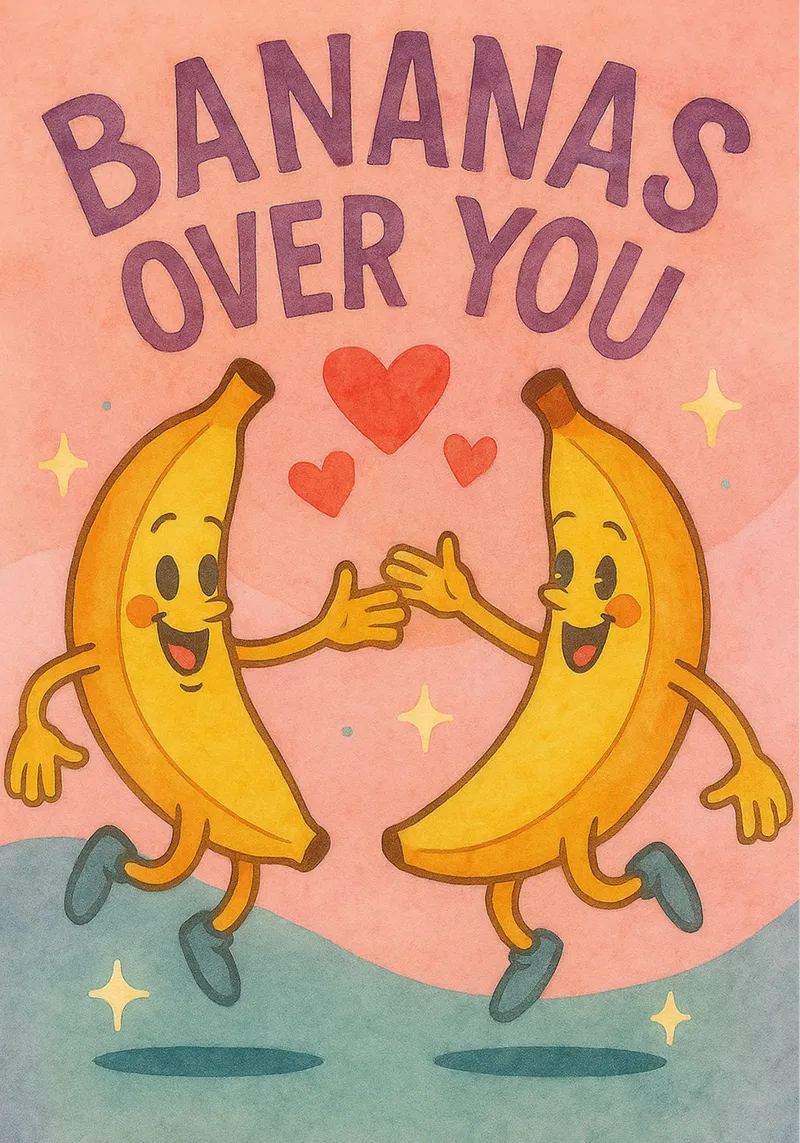 banana su di te divertente poster con telaio in legno da wadasx