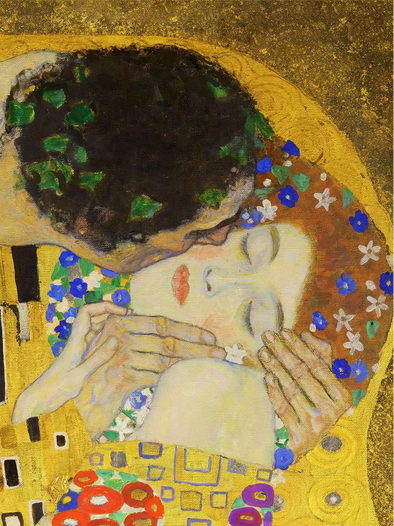 Il bacio (particolare) IV poster con telaio in alluminio da Roy Terrell