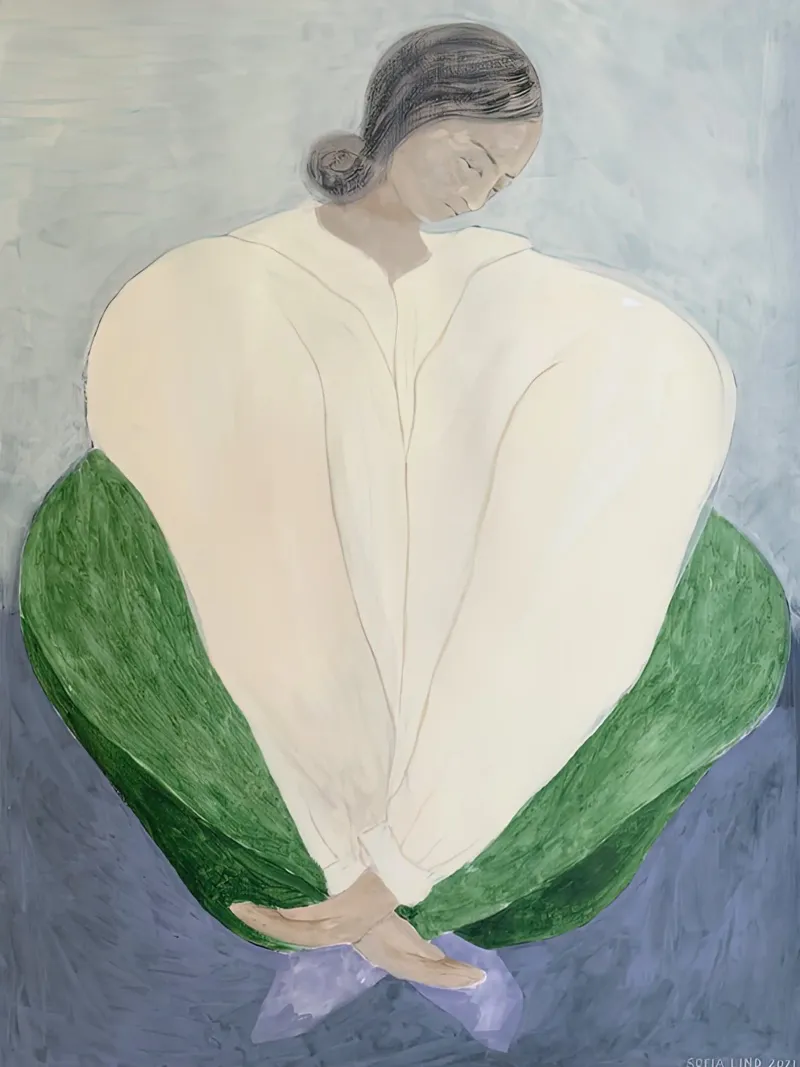 uccello sofia verde loto poster da panaiti vascu