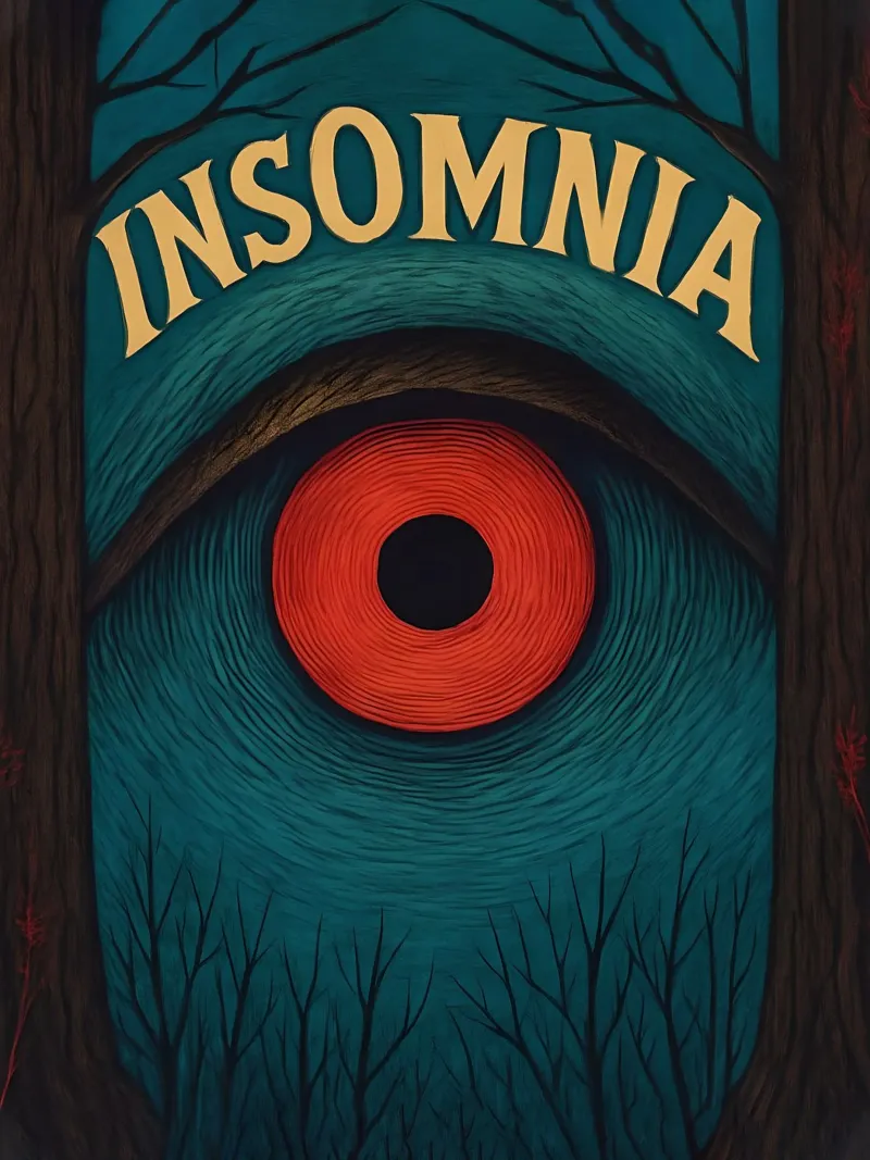 Insomnia: Un occhio infestante nel bosco tela con Cornice a cassetta da 🎁 ARTVI-SHOP