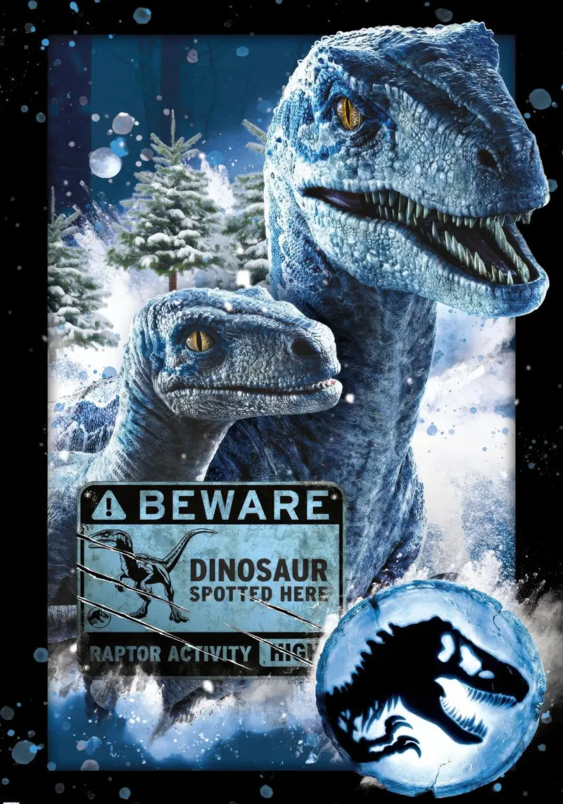 mondo jurasico raptor poster da mix mate