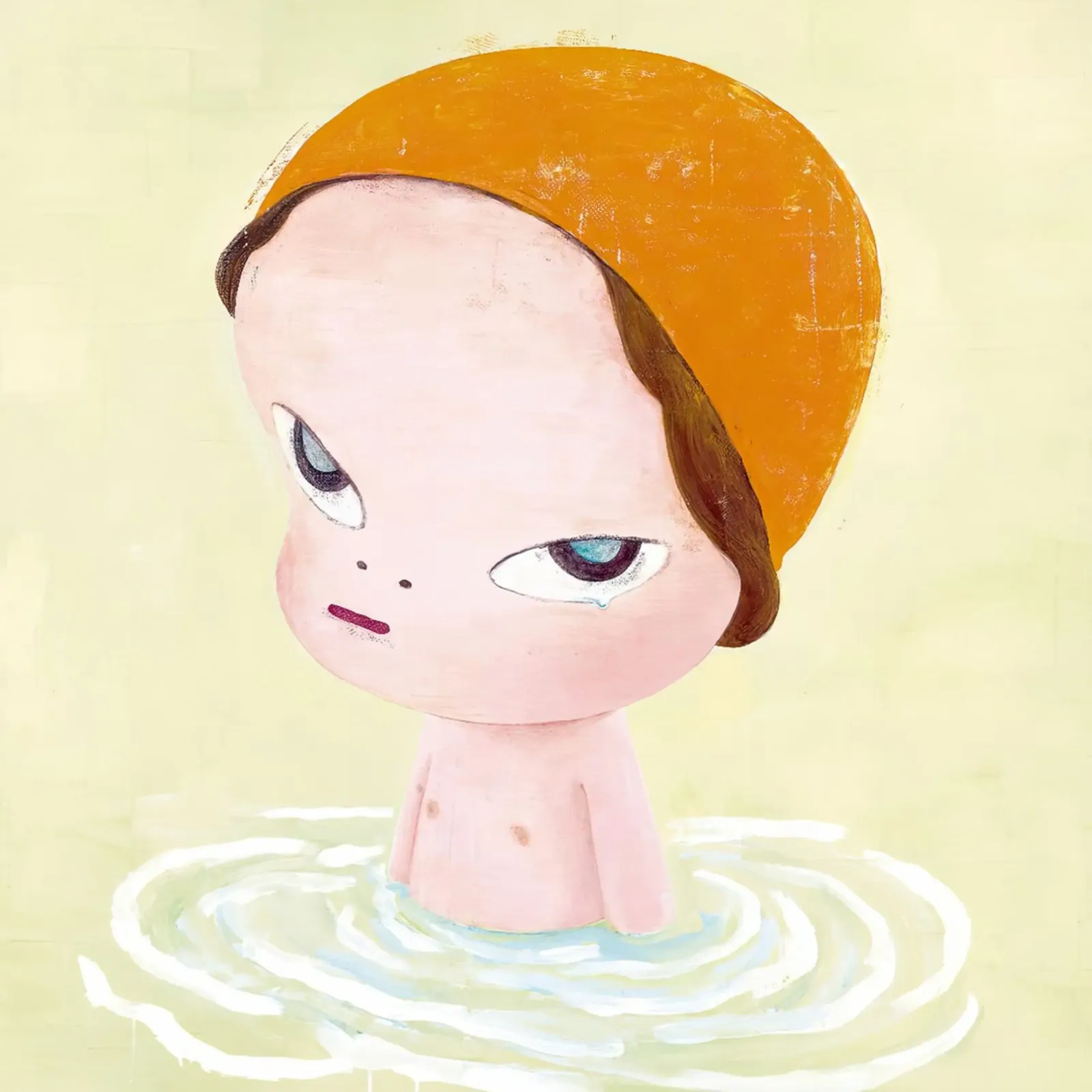 Jr. Kindertijd yoshitomo nara canvas met Baklijst van mix mate