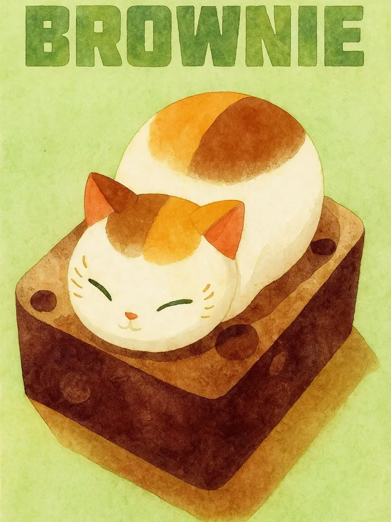 divertente gatto brownies poster da wadasx