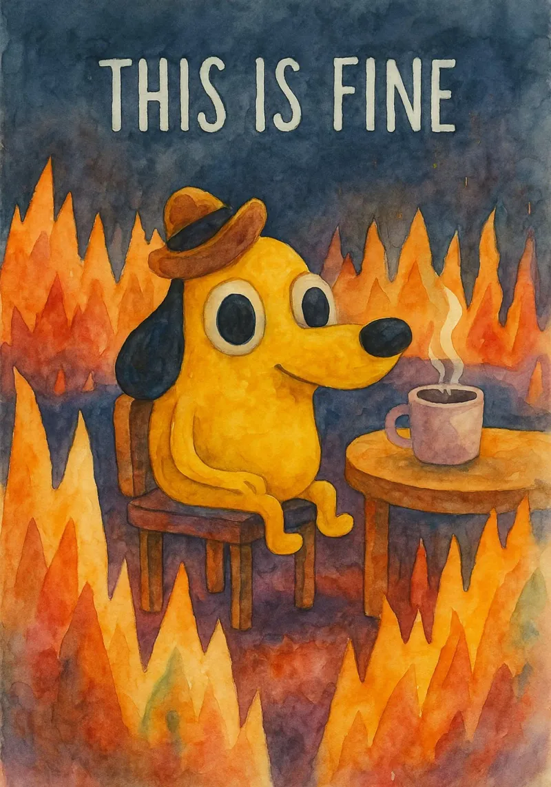 cane divertente questo è bene poster con telaio in legno da wadasx