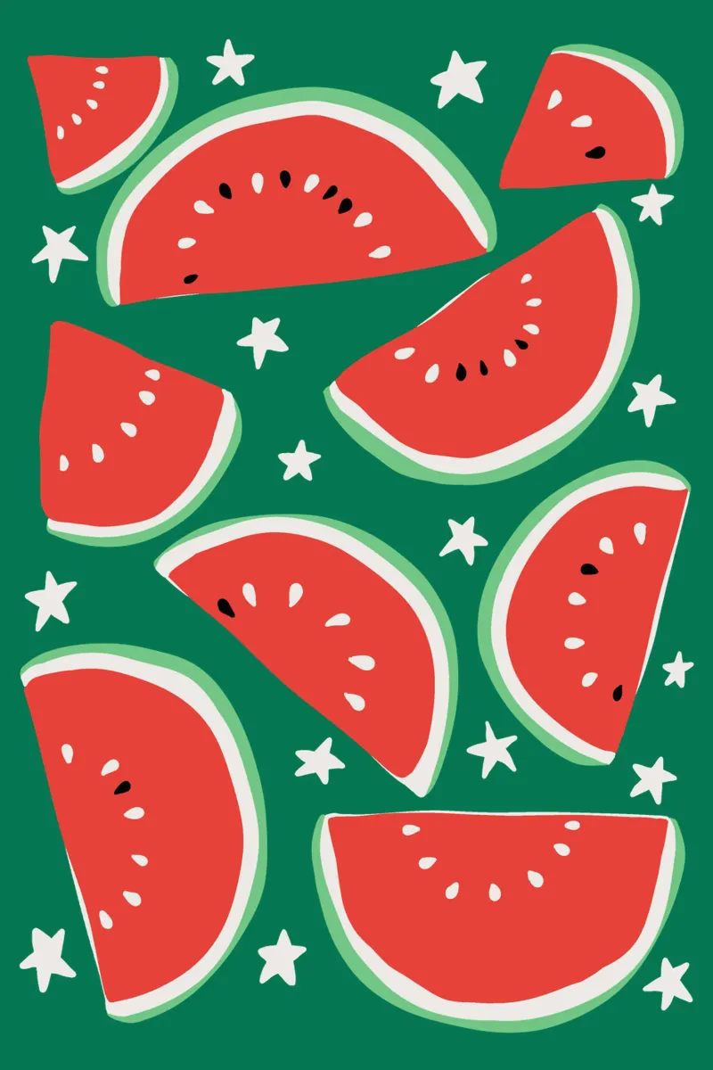 Twinkling watermelon slices poster da TijanaArtStudio88