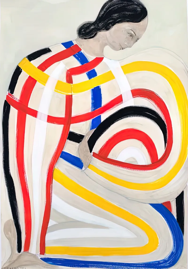 Sofia Lind 65 poster con telaio in legno da William Brown