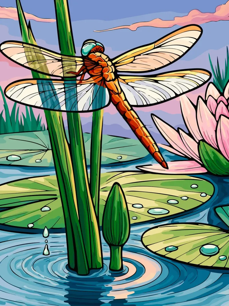 dragonfly poster con telaio in plastica da Dumery Art