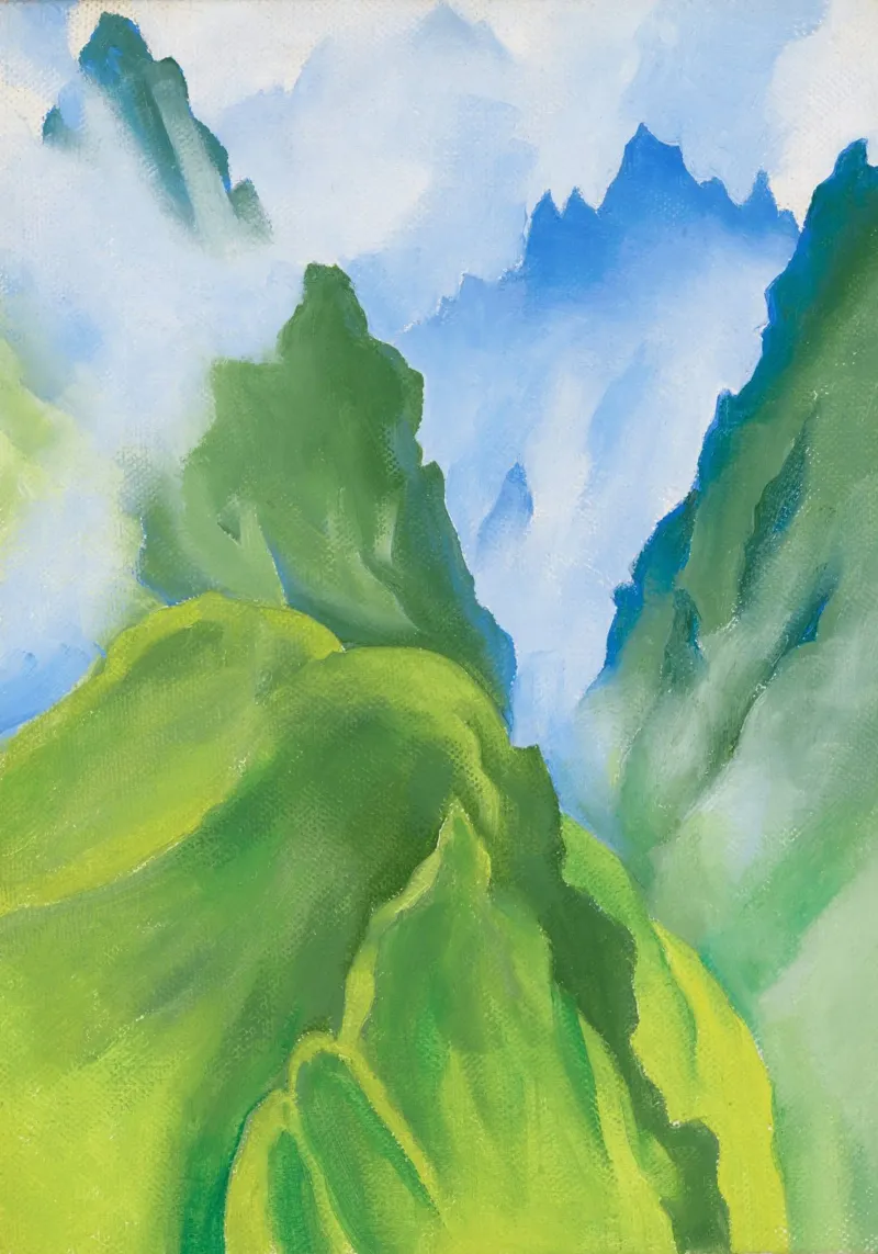 Georgia O’Keeffe – Machu Picchu poster con telaio in legno da Chérie Prints