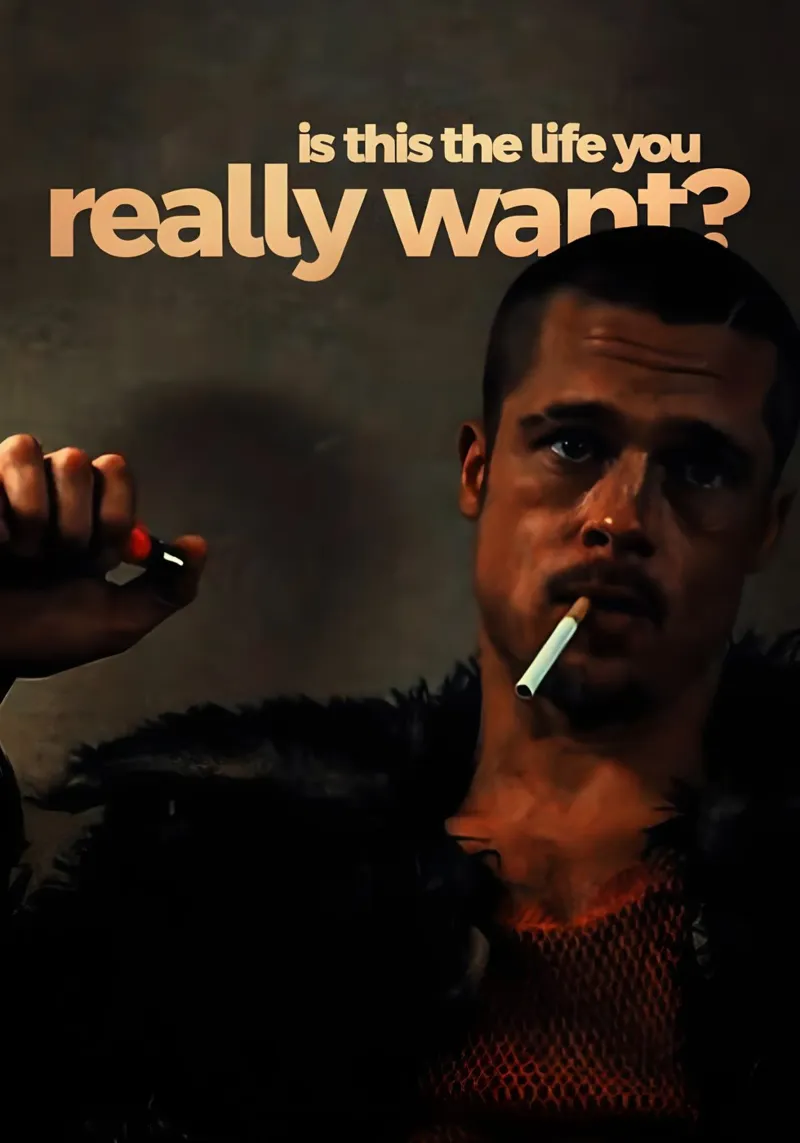 is this the life you really want? poster con telaio in plastica da Type & Tape