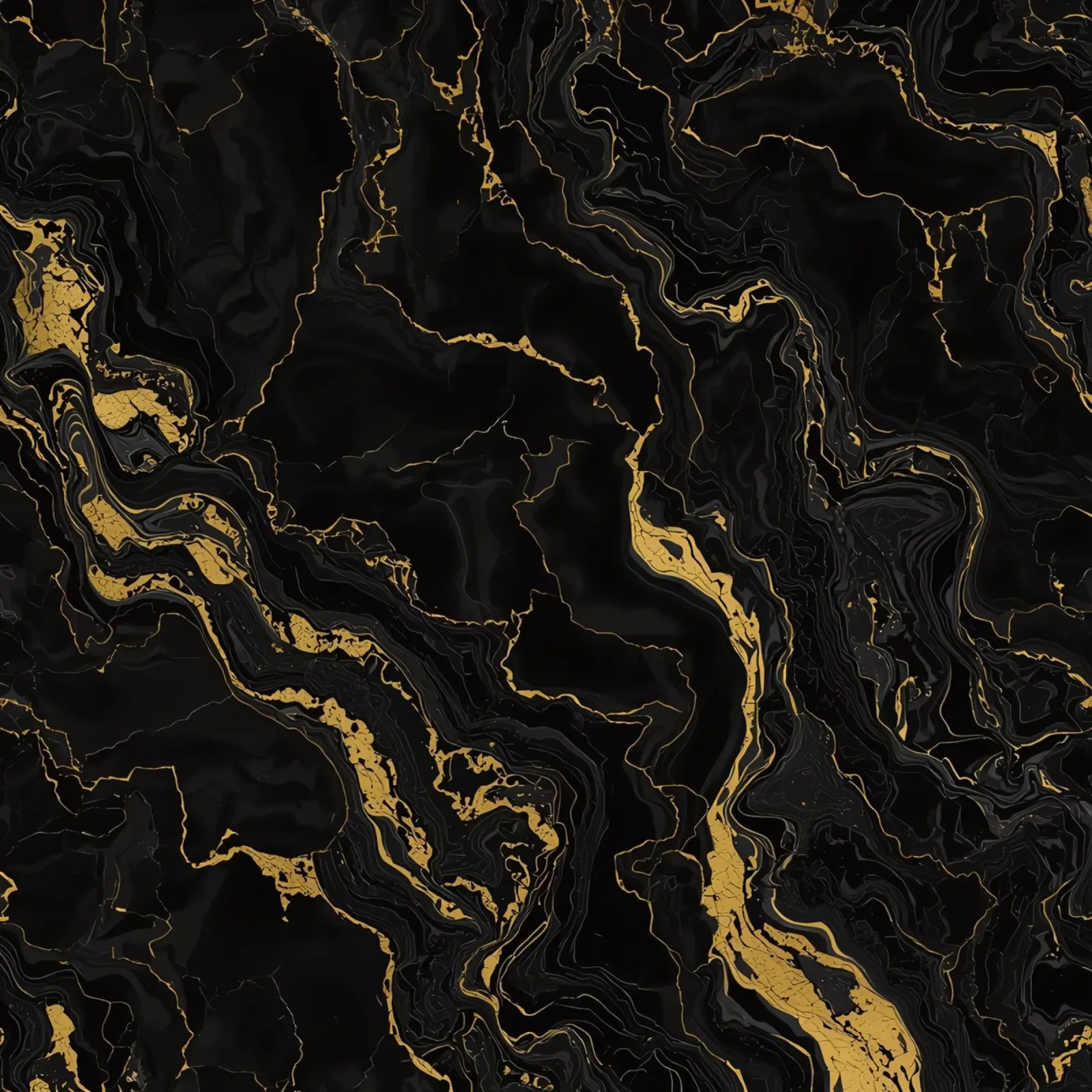 Sfondo nero con venature dorate poster da DesignDoodle