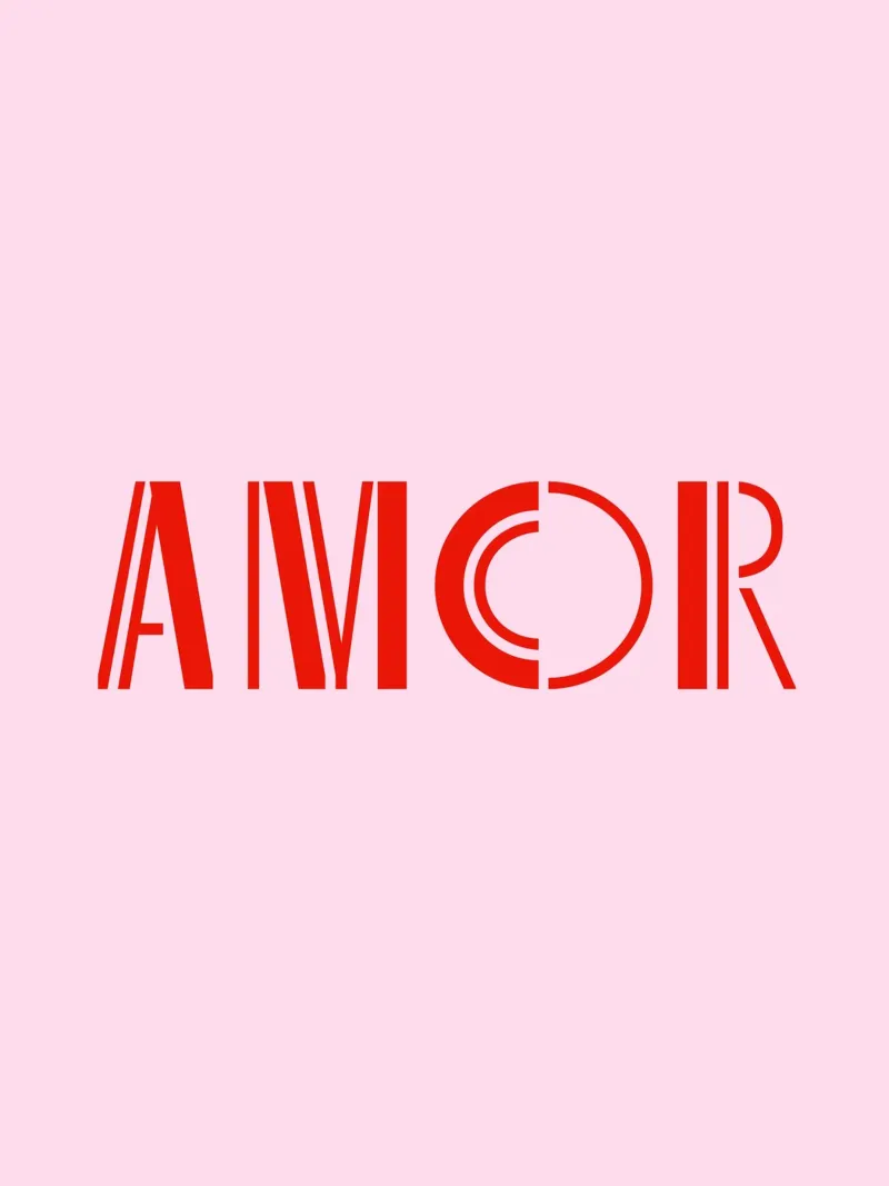 Amor 2 poster con telaio in plastica da The Type Club Tokyo
