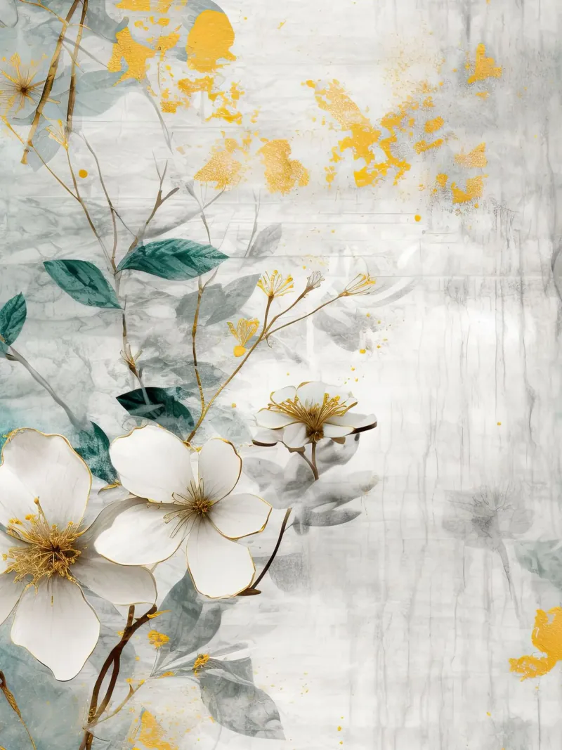 Gemälde 4 Poster mit Kunststoffrahmen von Yaso Design Boho & Botanic