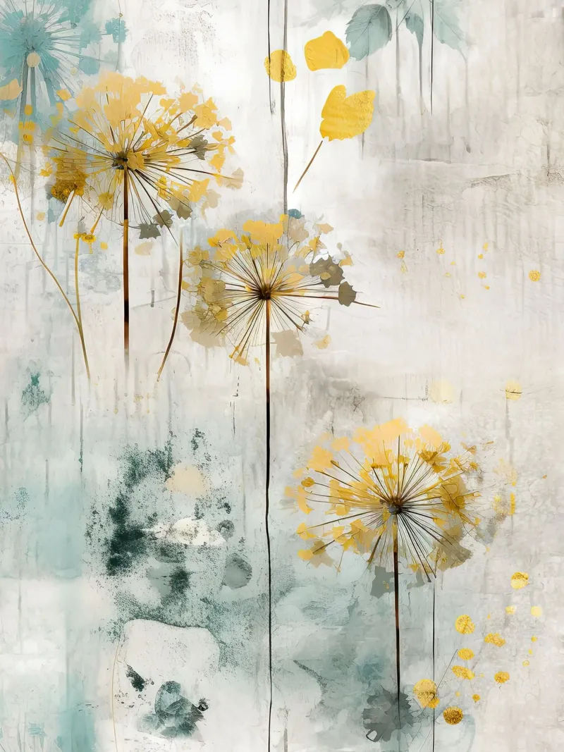 Gemälde 11 Leinwand mit Schattenfugenrahmen von Yaso Design Boho & Botanic
