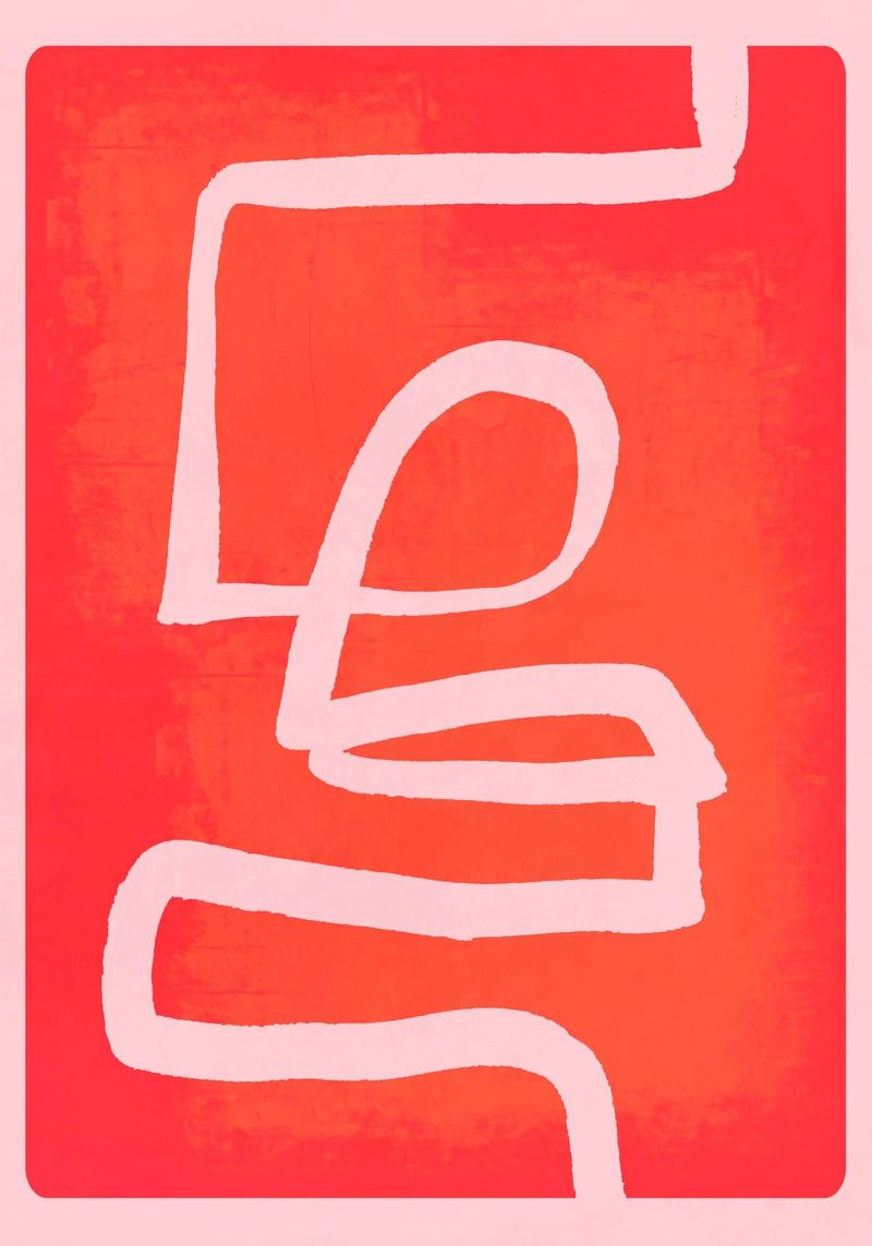 Abstrakte Linienkunst 207 Poster von ThingDesign
