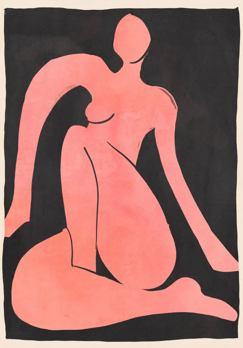 Abstrakte Kunst Weibliche Figur 22 Backlit Folie von ThingDesign
