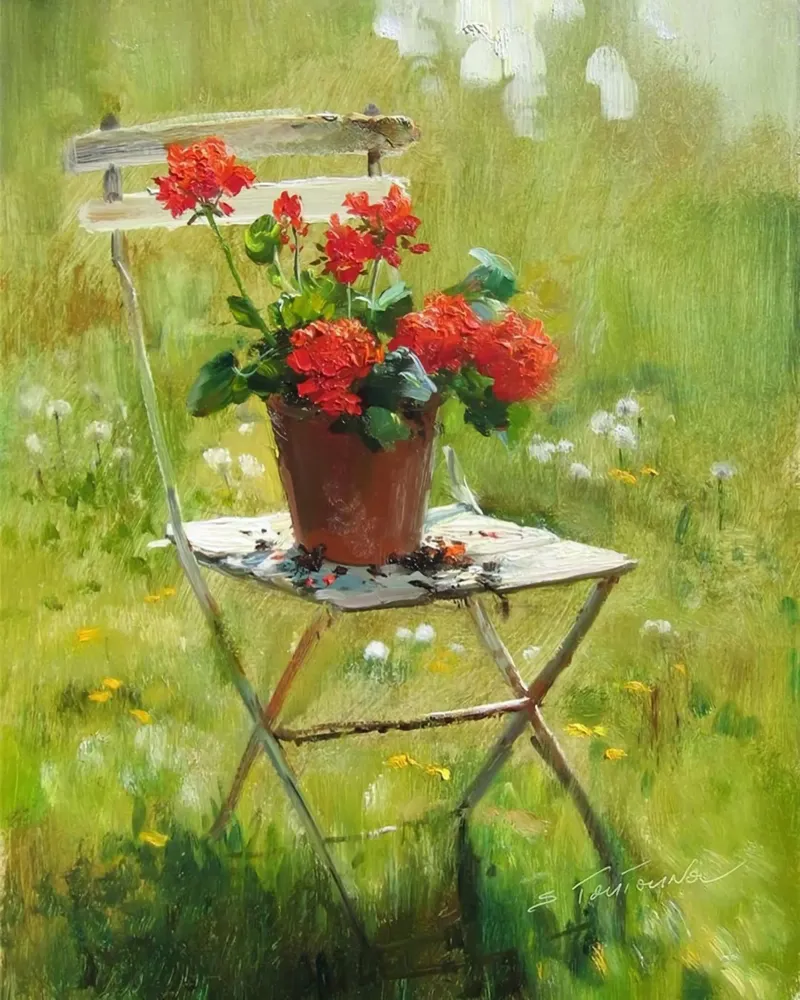 fiori rossi poster con telaio in alluminio da Karl Martin