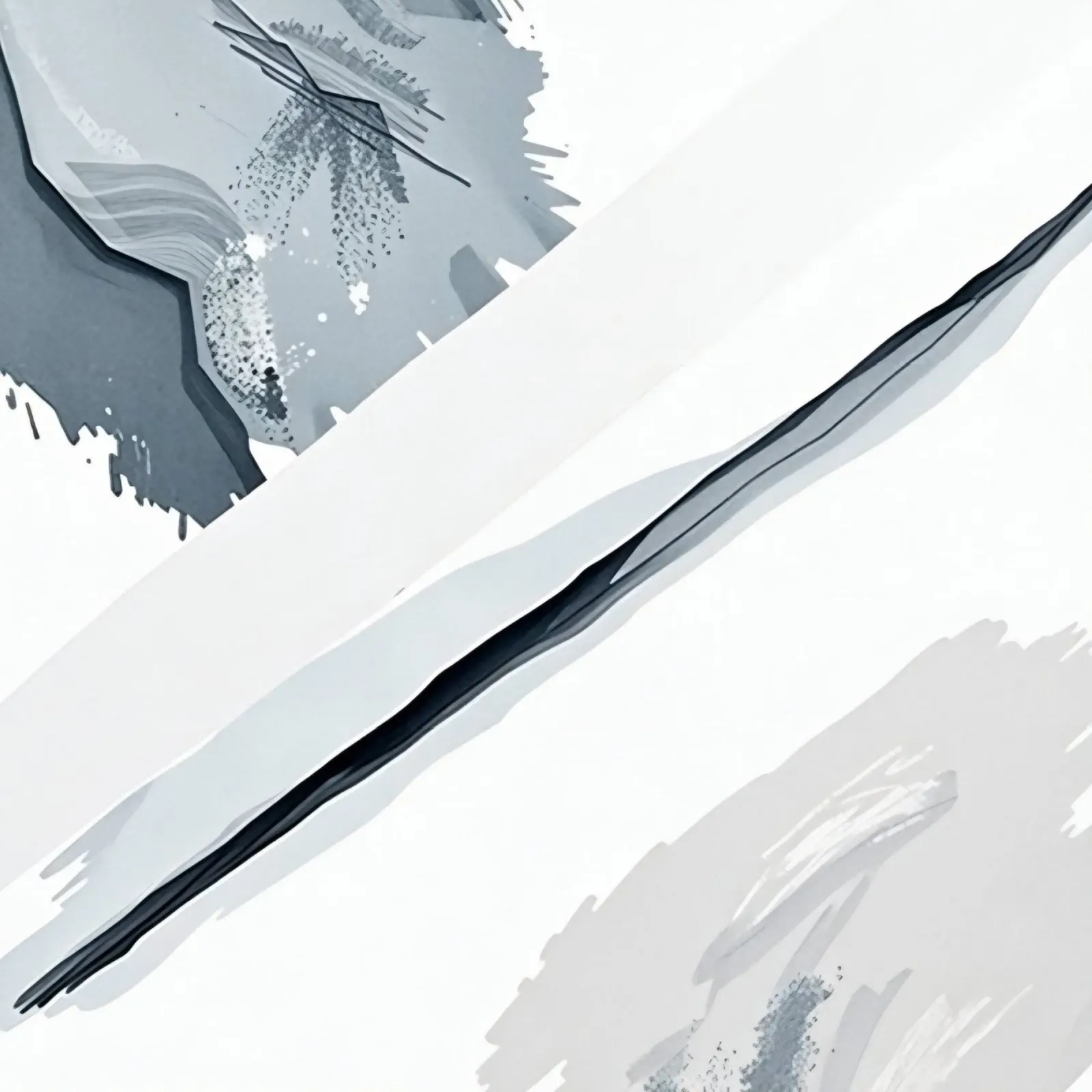 Immagine astratta con linea diagonale e macchie grigie poster con telaio in alluminio da DesignDoodle