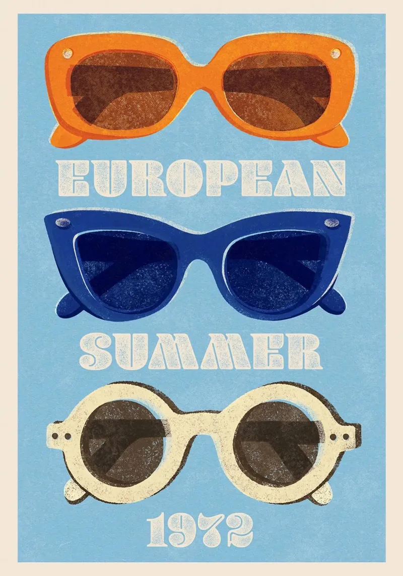 occhiali da sole poster con telaio in alluminio da Craig Harris