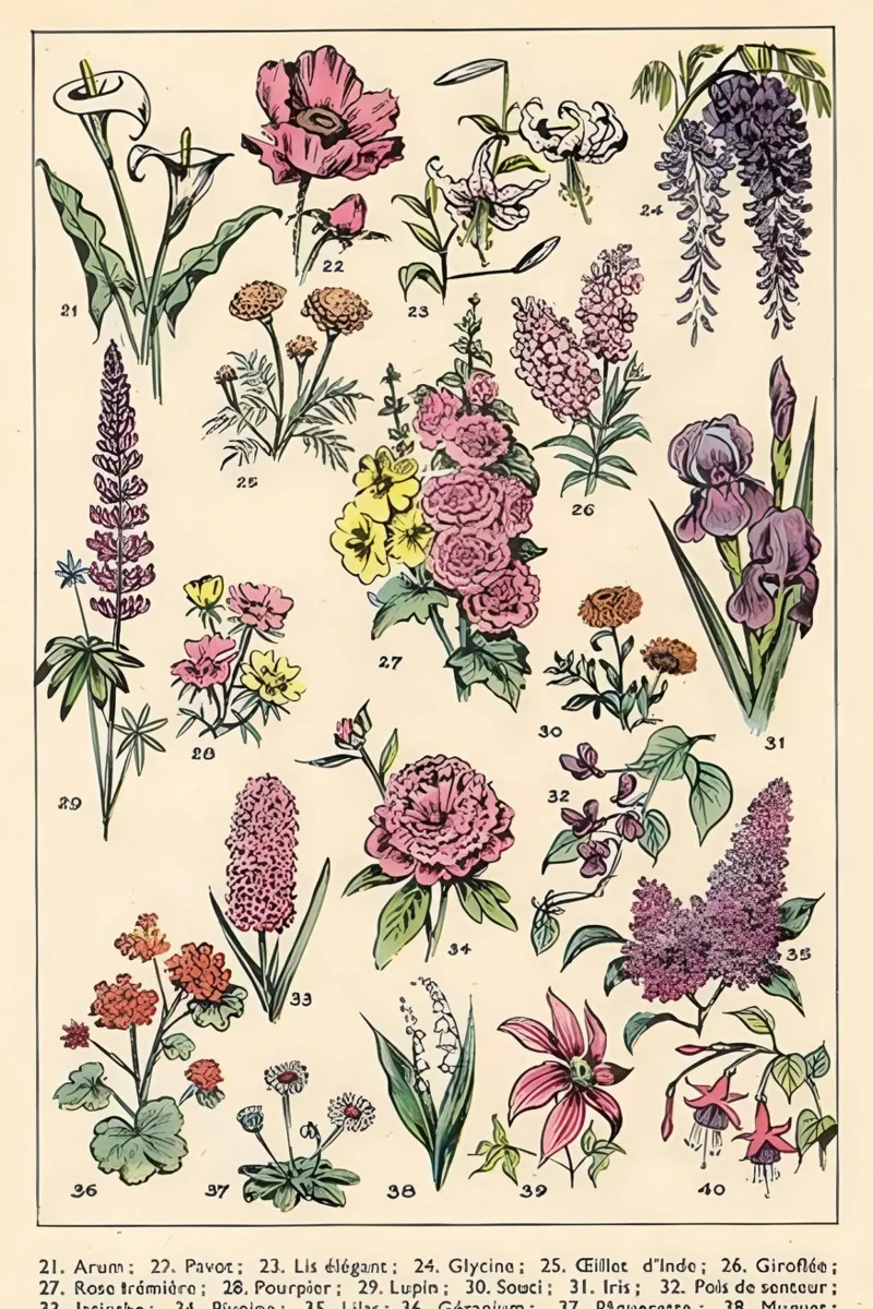 fiori giardino botanico poster da Craig Harris